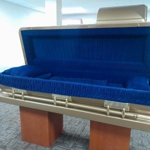 Golden Harmony Full Couch Metal Casket