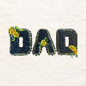 DAD” Black & Gold Floral Tribute