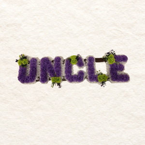 “UNCLE” Purple & Green Floral Tribute