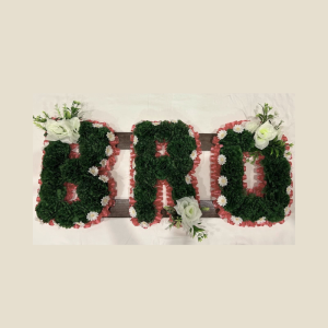 “BRO” Green & White Floral Tribute