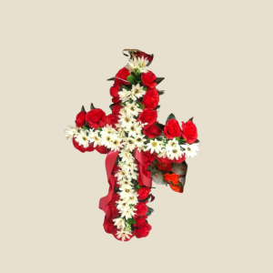 Faithful Remembrance Floral Cross